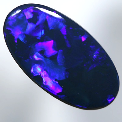 SOLID BLACK OPAL Rich royal blue electric fire. With VIDEO